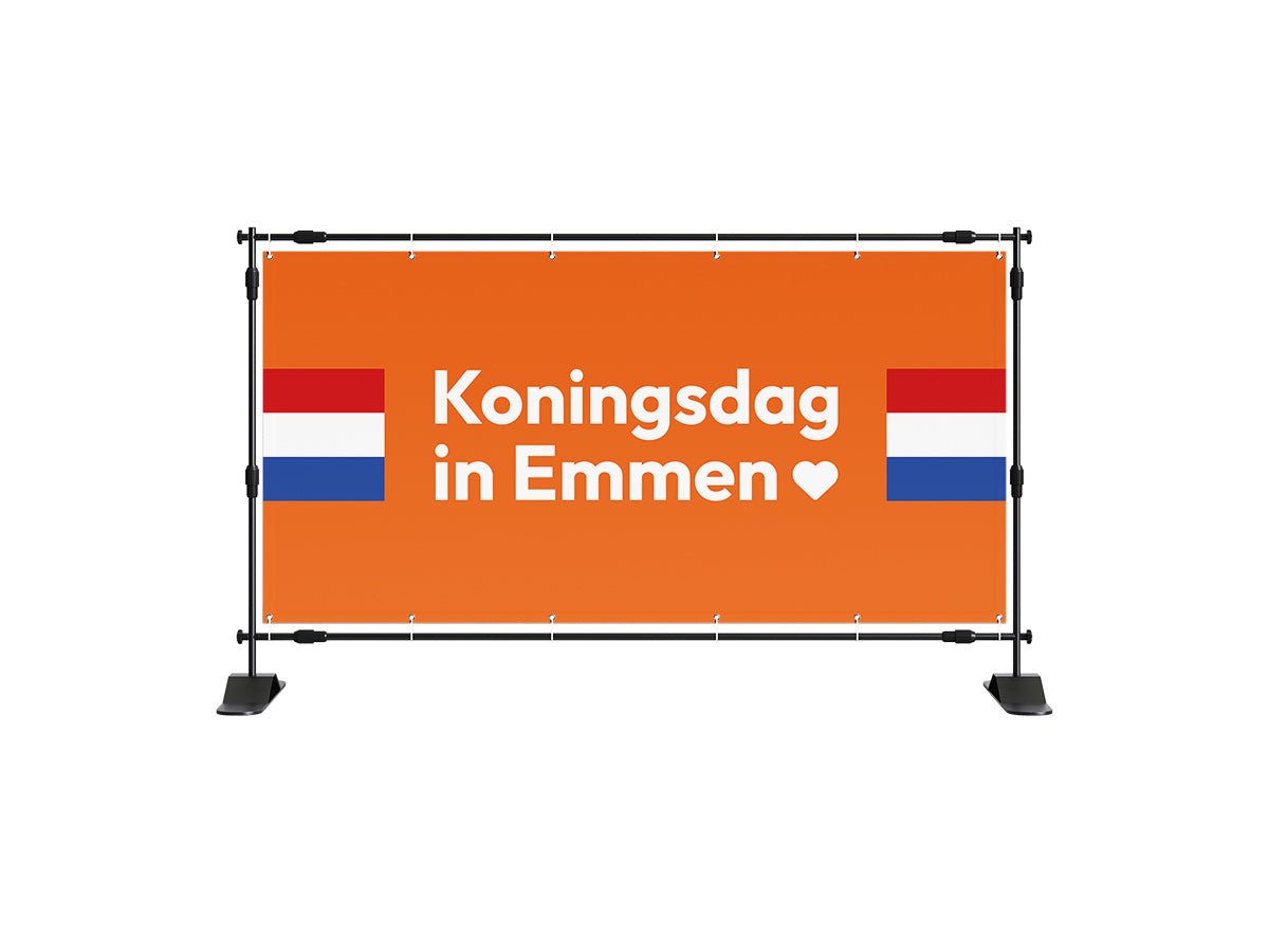 Koningsdag in Emmen spandoek 1 - XL - eventspandoek.nl