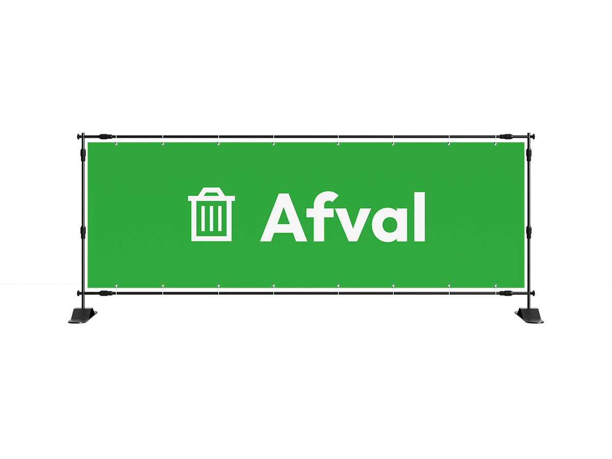 Afval spandoek (8 kleuren) - eventspandoek.nl