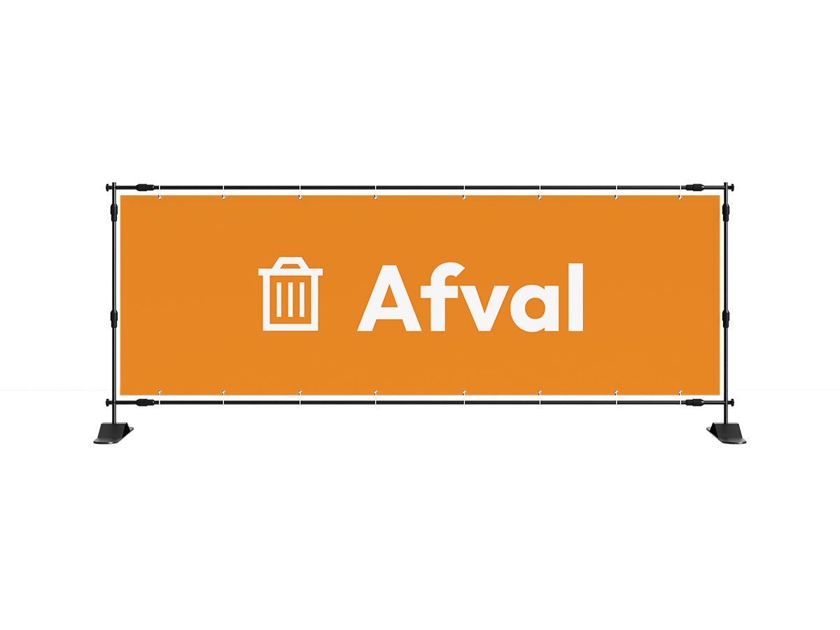 Afval spandoek (8 kleuren) - eventspandoek.nl