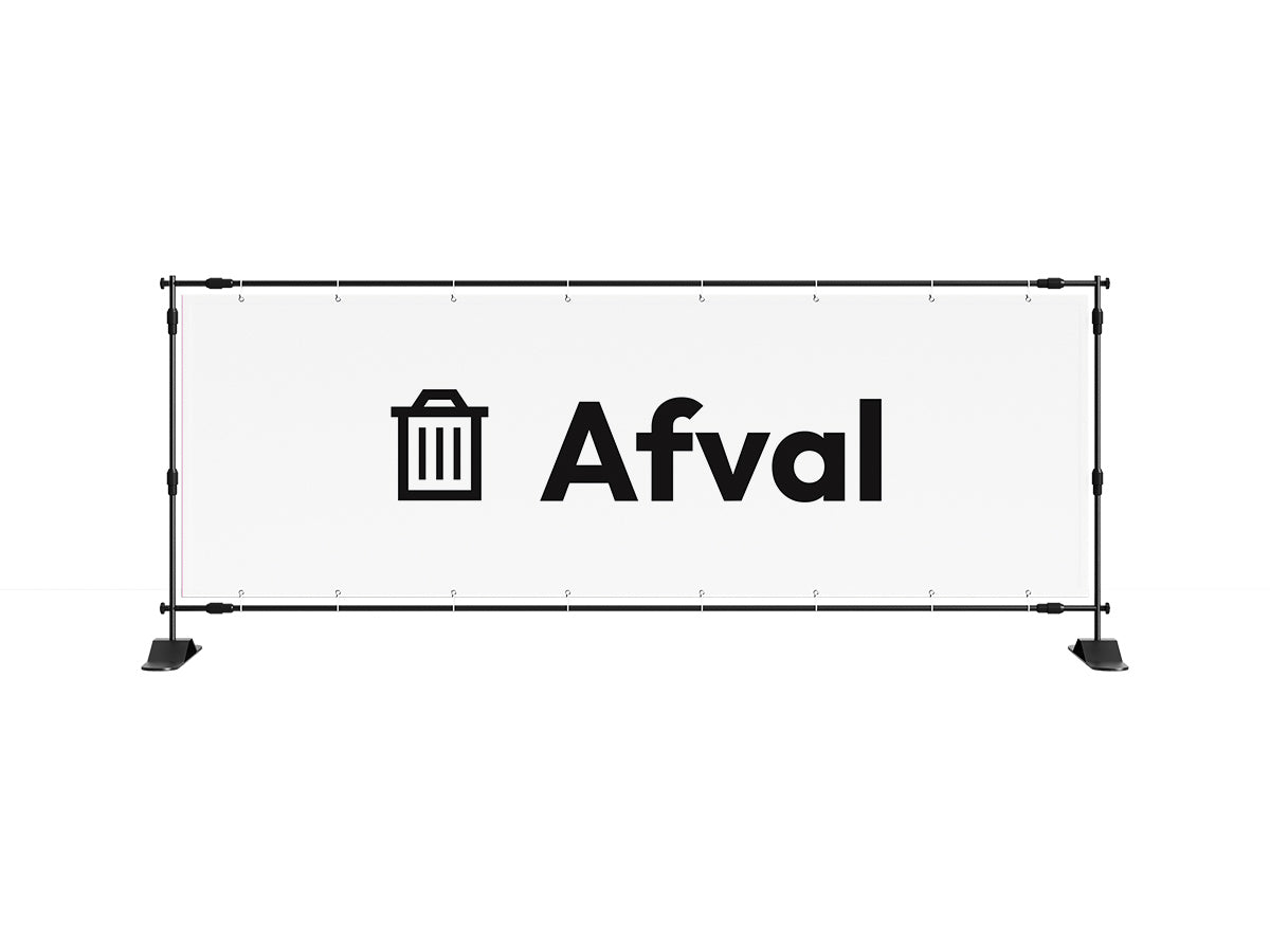 Afval spandoek (8 kleuren) - eventspandoek.nl