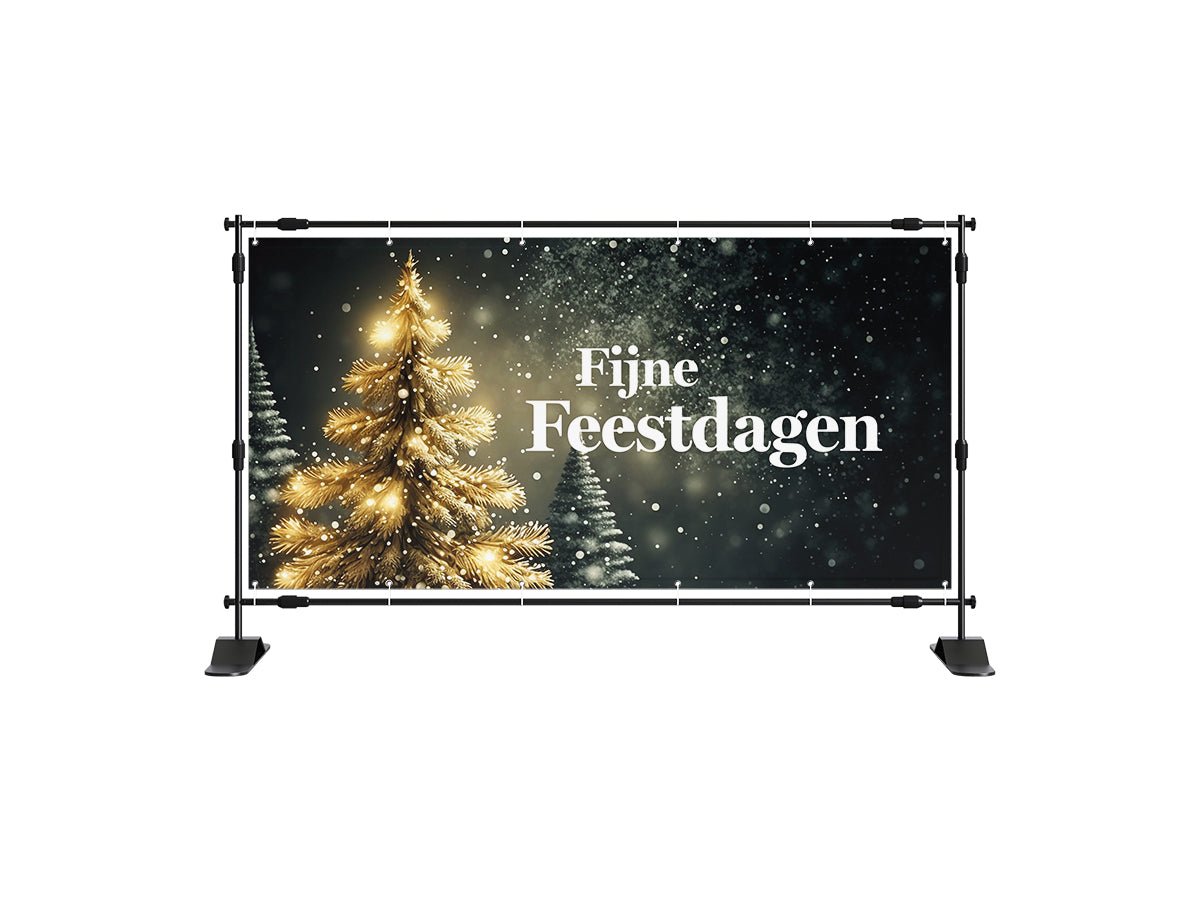 Fijne feestdagen spandoek 1 - eventspandoek.nl