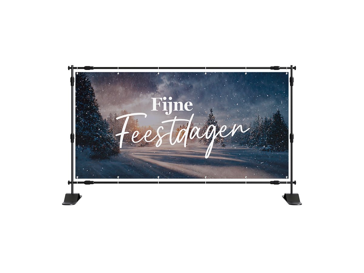 Fijne feestdagen spandoek 2 - eventspandoek.nl