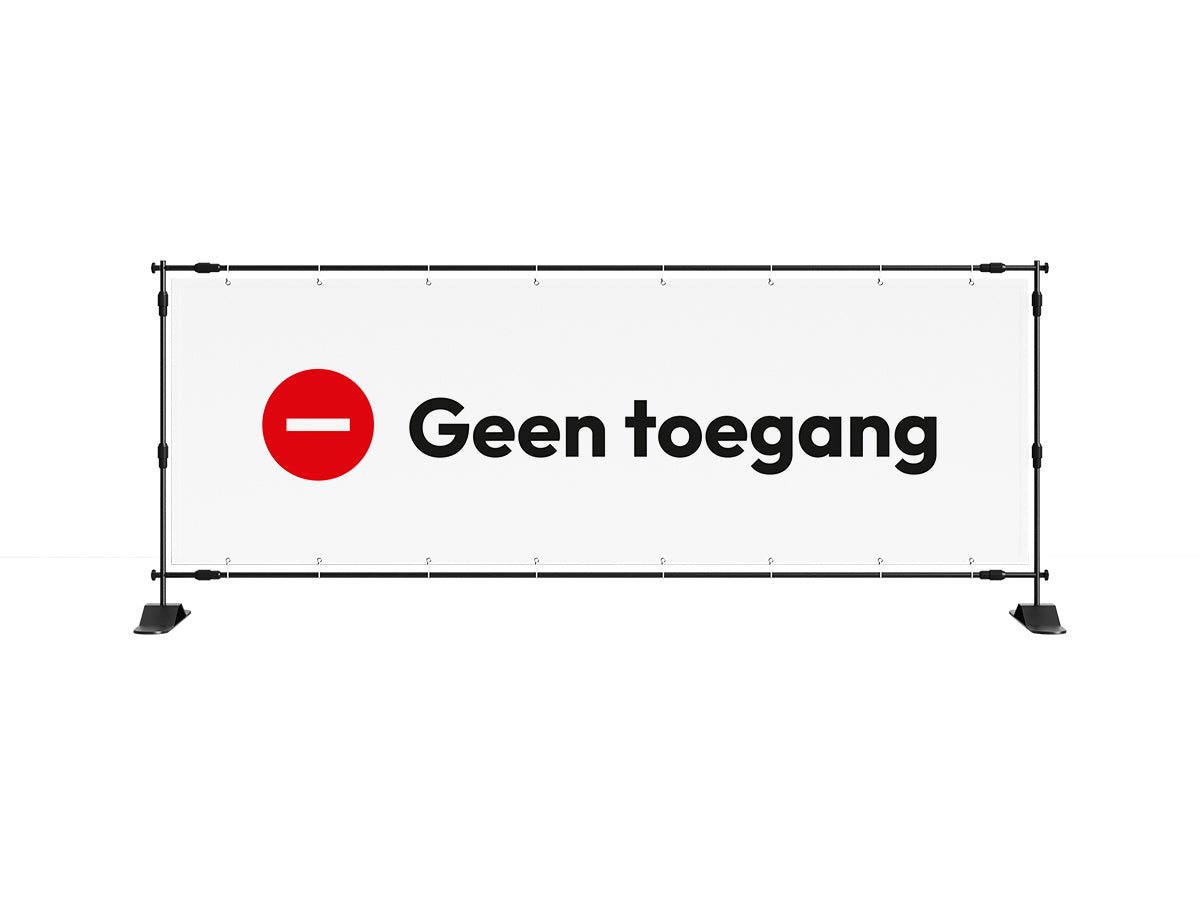 Geen toegang spandoek 1 (2 kleuren) - eventspandoek.nl