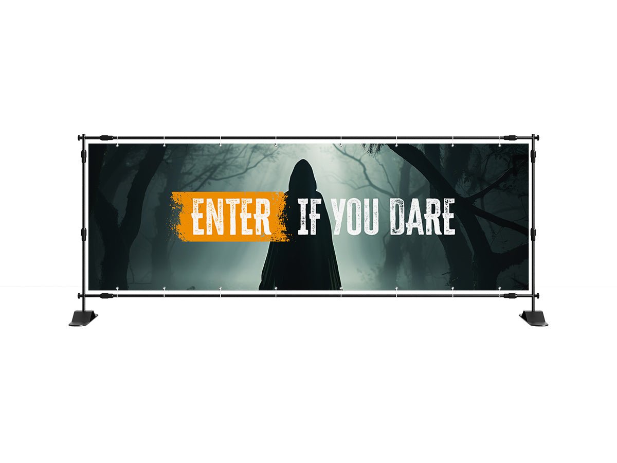 Halloween spandoek - Enter if you dare! - eventspandoek.nl