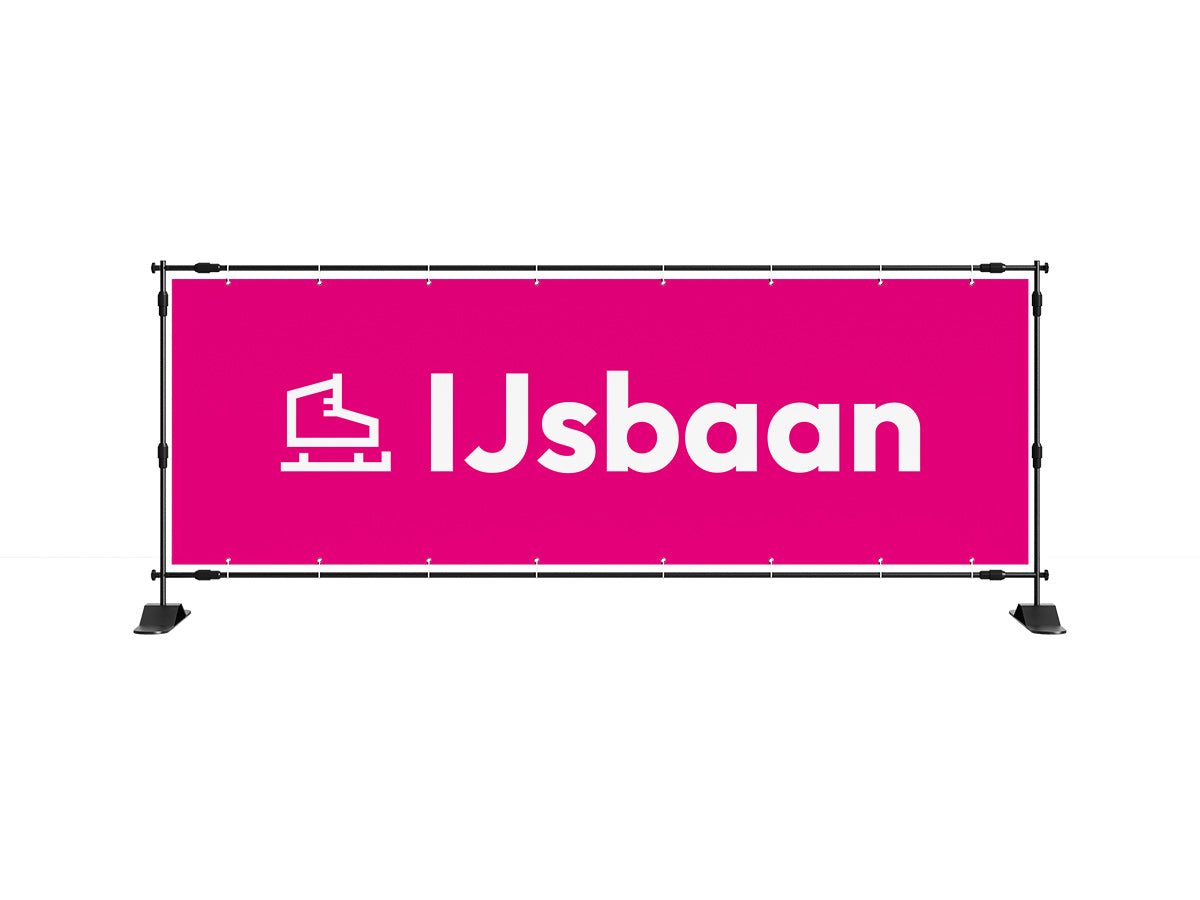 Ijsbaan spandoek (8 kleuren) - eventspandoek.nl