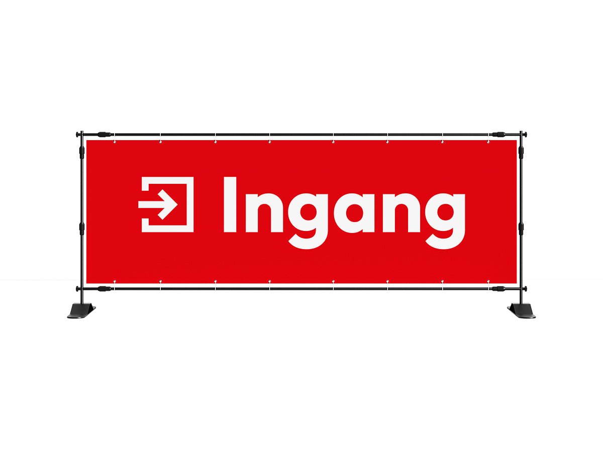 Ingang spandoek (8 kleuren) - eventspandoek.nl