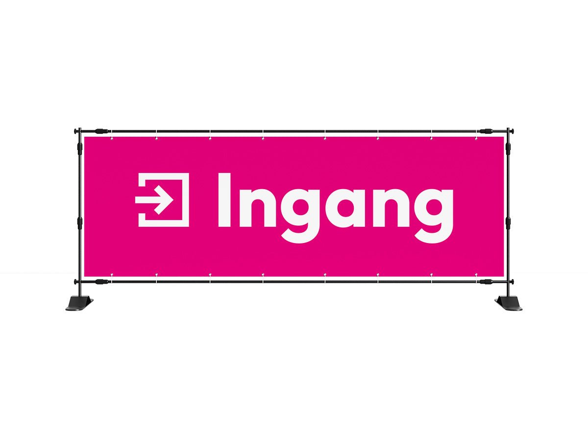 Ingang spandoek (8 kleuren) - eventspandoek.nl