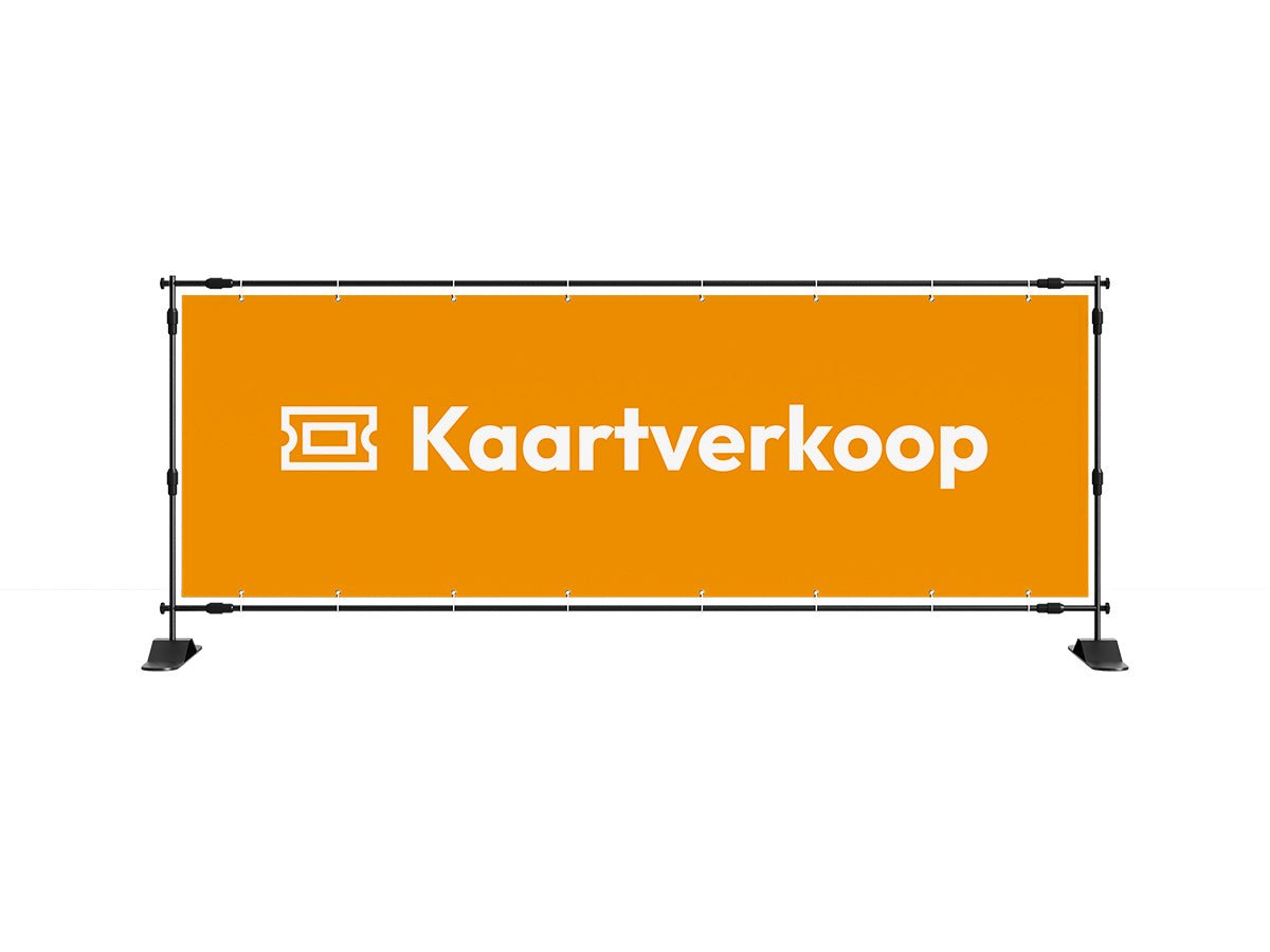 Kaartverkoop spandoek (8 kleuren) - eventspandoek.nl