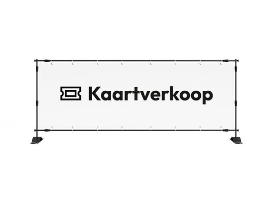 Kaartverkoop spandoek (8 kleuren) - eventspandoek.nl