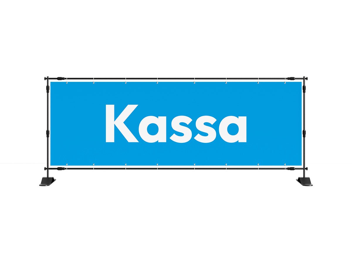 Kassa spandoek 1 (8 kleuren) - eventspandoek.nl