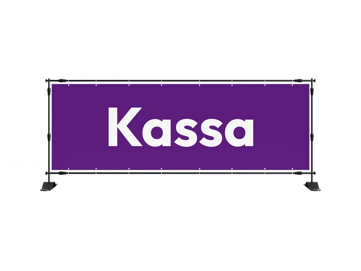 Kassa spandoek 1 (8 kleuren) - eventspandoek.nl