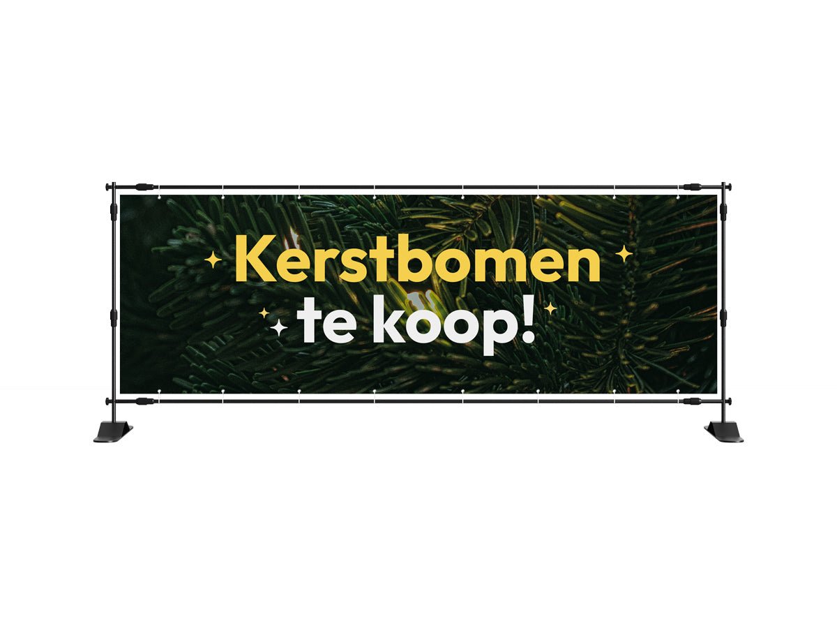 Kerstbomen te koop spandoek 1 - eventspandoek.nl