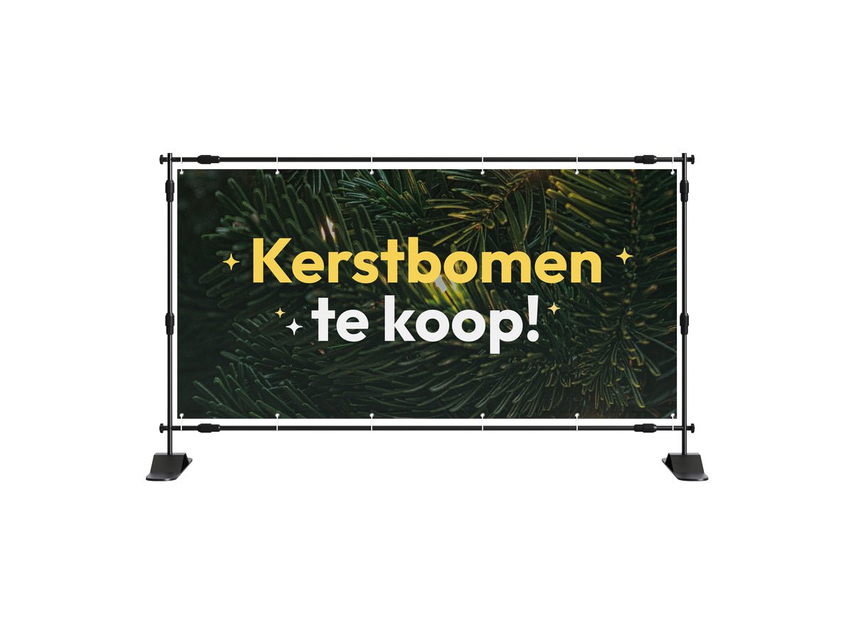 Kerstbomen te koop spandoek 1 - eventspandoek.nl