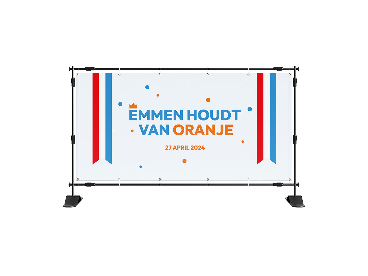 Koningsdag in Emmen spandoek 2 - XL - eventspandoek.nl