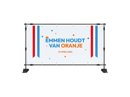 Koningsdag in Emmen spandoek 2 - XL