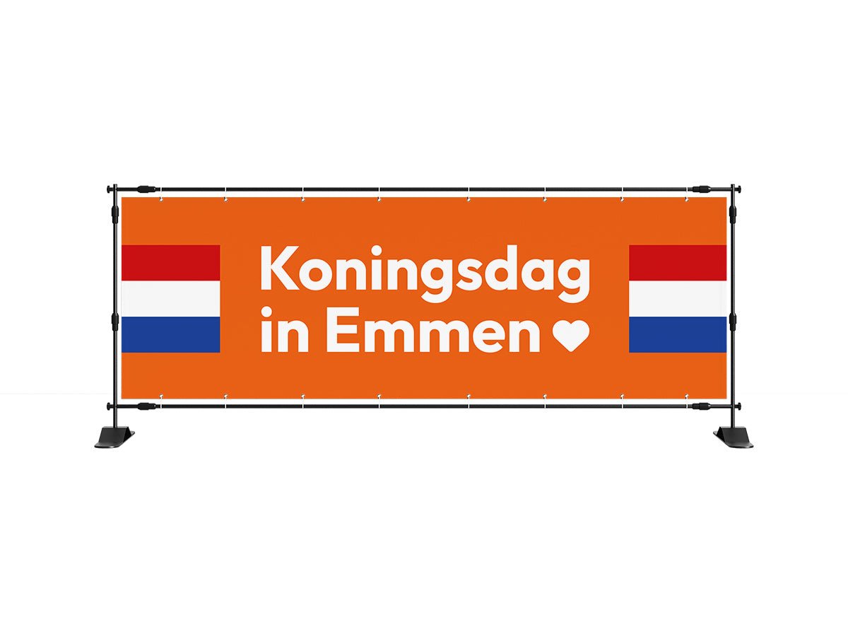 Koningsdag in Emmen spandoek 1 - eventspandoek.nl