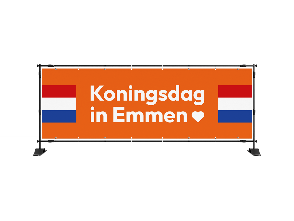 Koningsdag in Emmen spandoek 1 - eventspandoek.nl