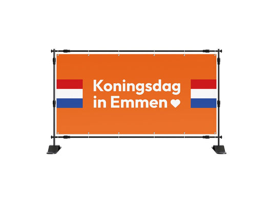 Koningsdag in Emmen spandoek 1 - XL - eventspandoek.nl