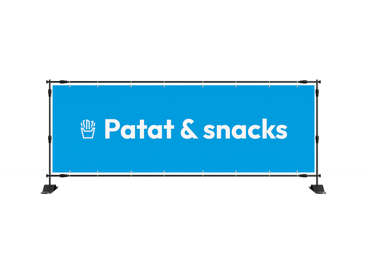 Patat & snacks spandoek (8 kleuren) - eventspandoek.nl