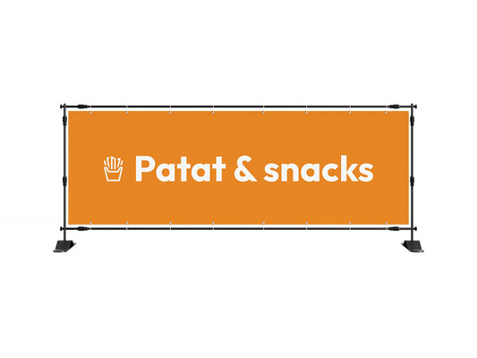 Patat & snacks spandoek (8 kleuren)