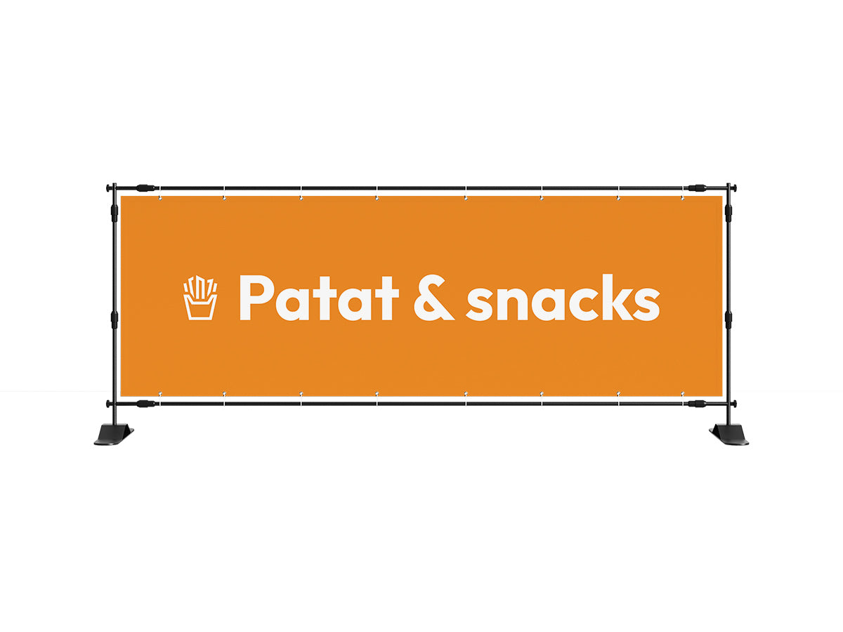 Patat & snacks spandoek (8 kleuren) - eventspandoek.nl