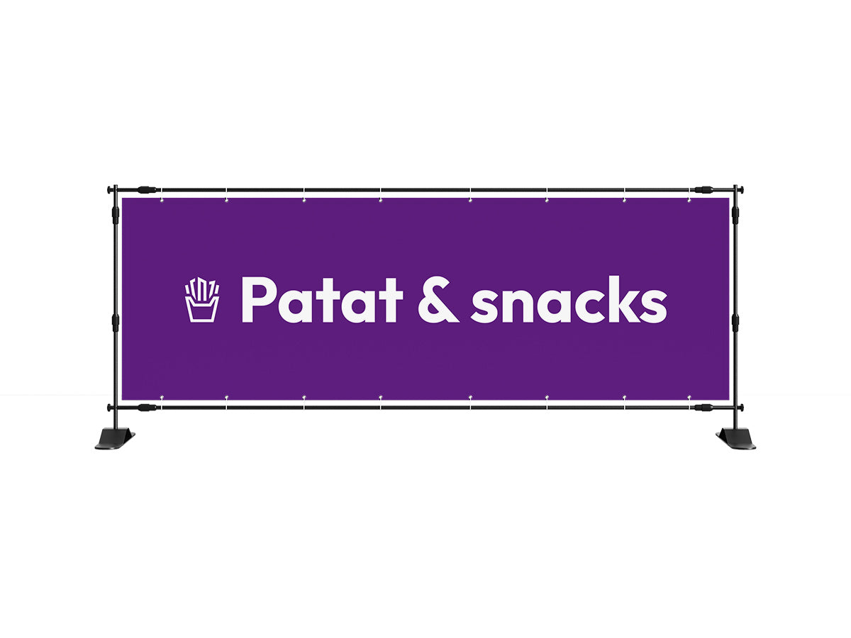 Patat & snacks spandoek (8 kleuren) - eventspandoek.nl