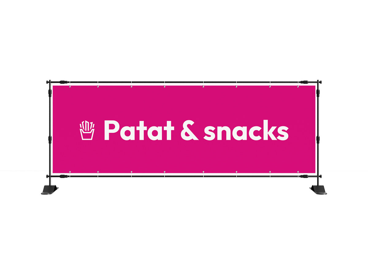 Patat & snacks spandoek (8 kleuren) - eventspandoek.nl