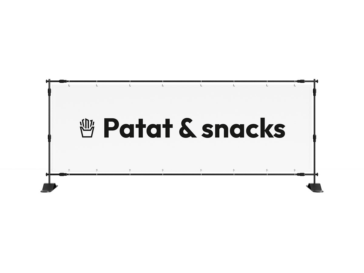 Patat & snacks spandoek (8 kleuren) - eventspandoek.nl