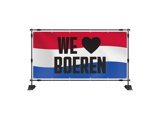 We love boeren spandoek - eventspandoek.nl