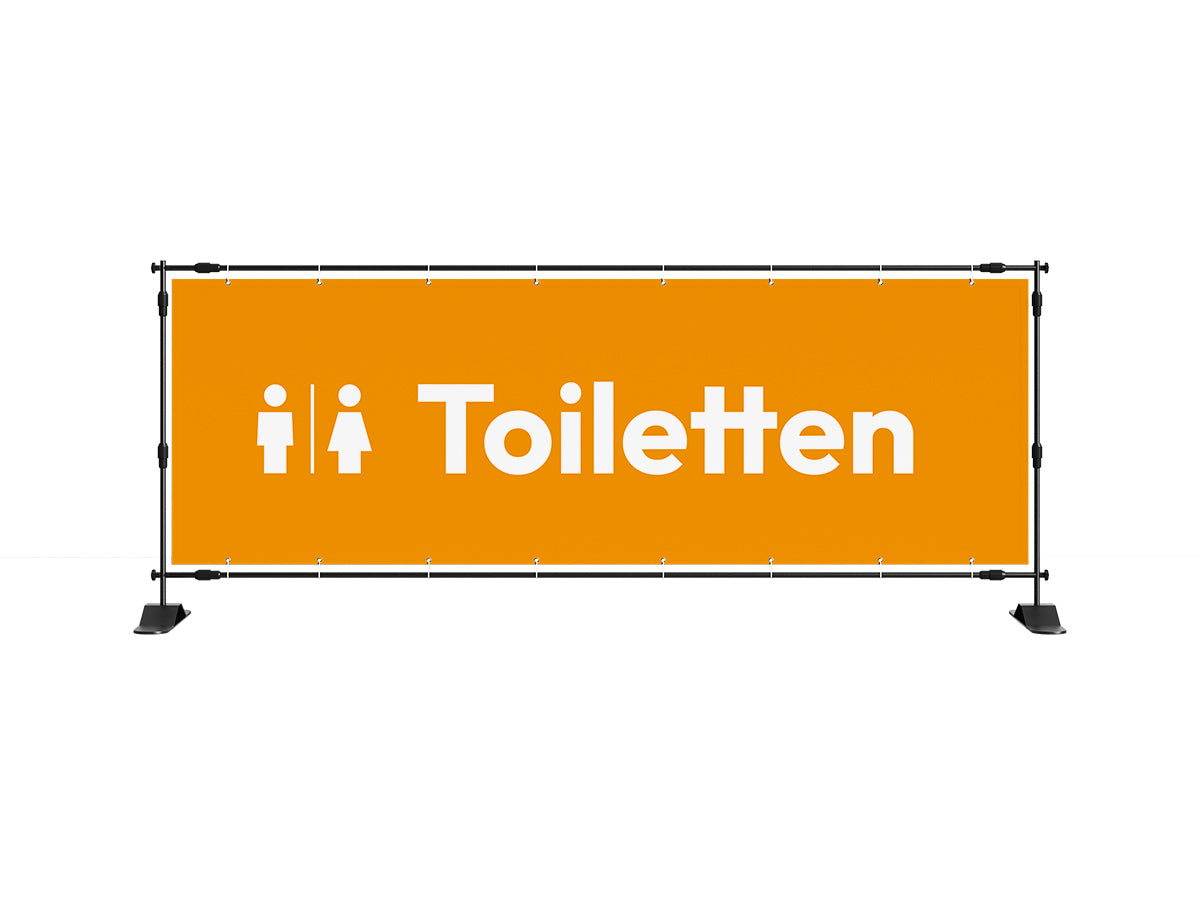 Toiletten spandoek 1 (8 kleuren) - eventspandoek.nl