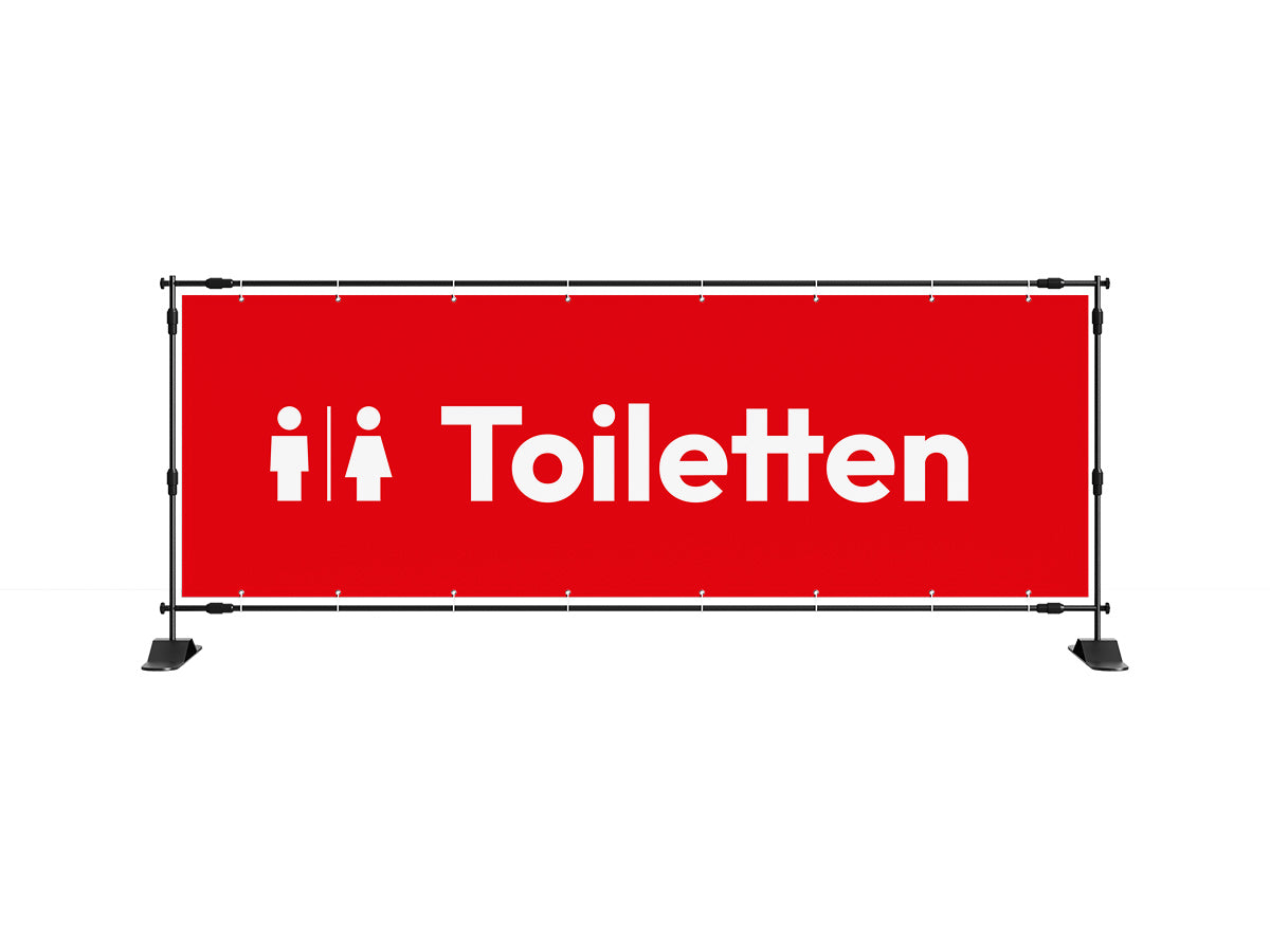 Toiletten spandoek 1 (8 kleuren) - eventspandoek.nl