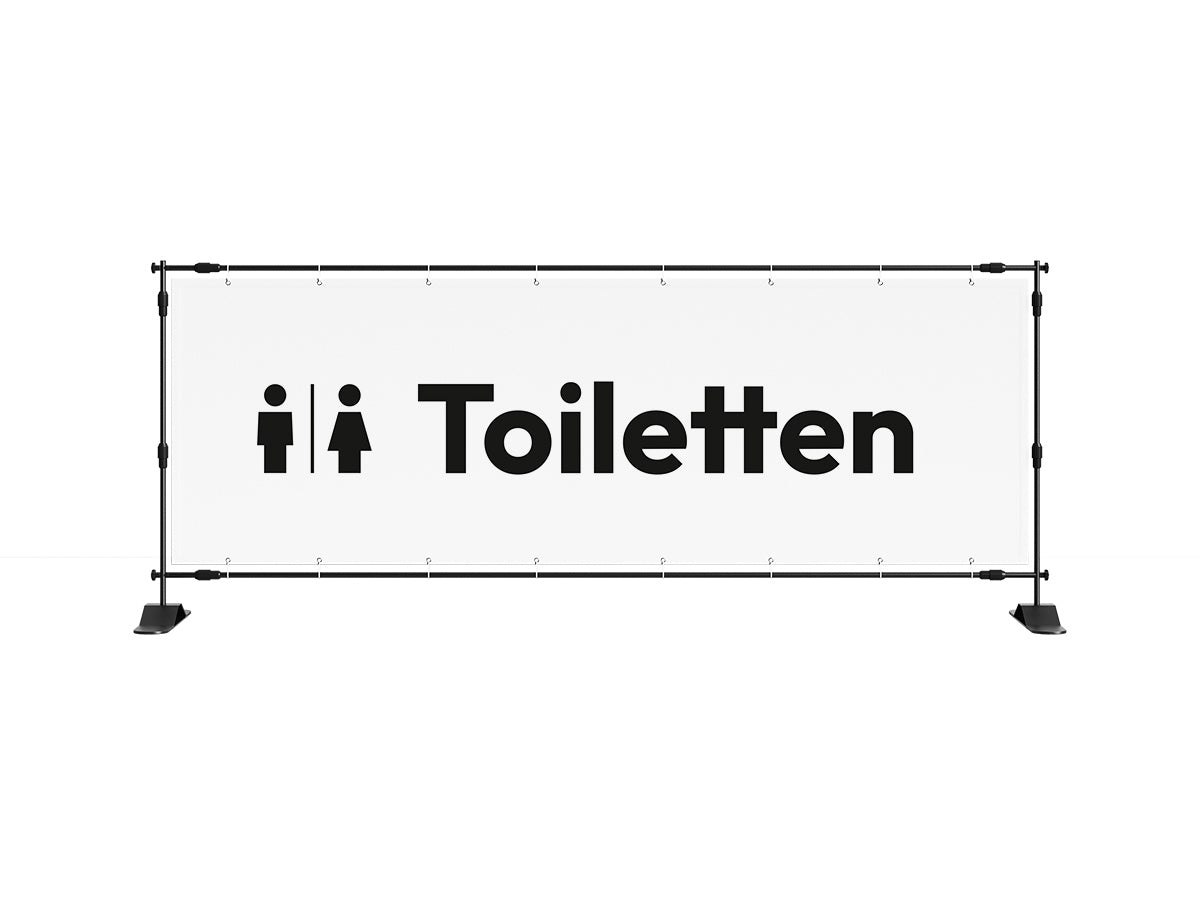 Toiletten spandoek 1 (8 kleuren) - eventspandoek.nl