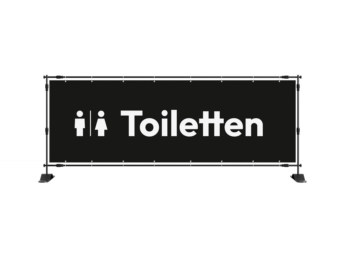 Toiletten spandoek 1 (8 kleuren) - eventspandoek.nl