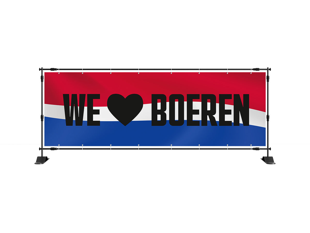 We love boeren spandoek - eventspandoek.nl