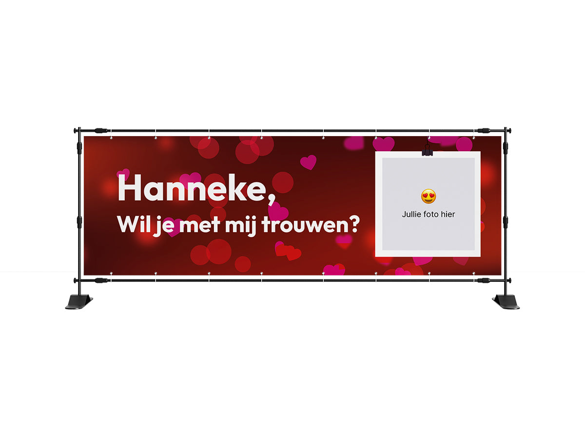 Wil je met mij trouwen spandoek - eventspandoek.nl