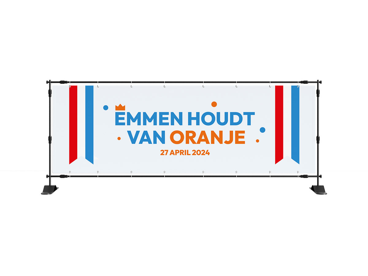 Koningsdag in Emmen spandoek 2 - eventspandoek.nl