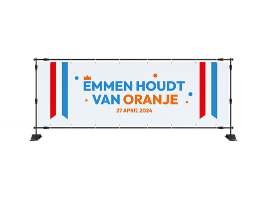 Koningsdag in Emmen spandoek 2