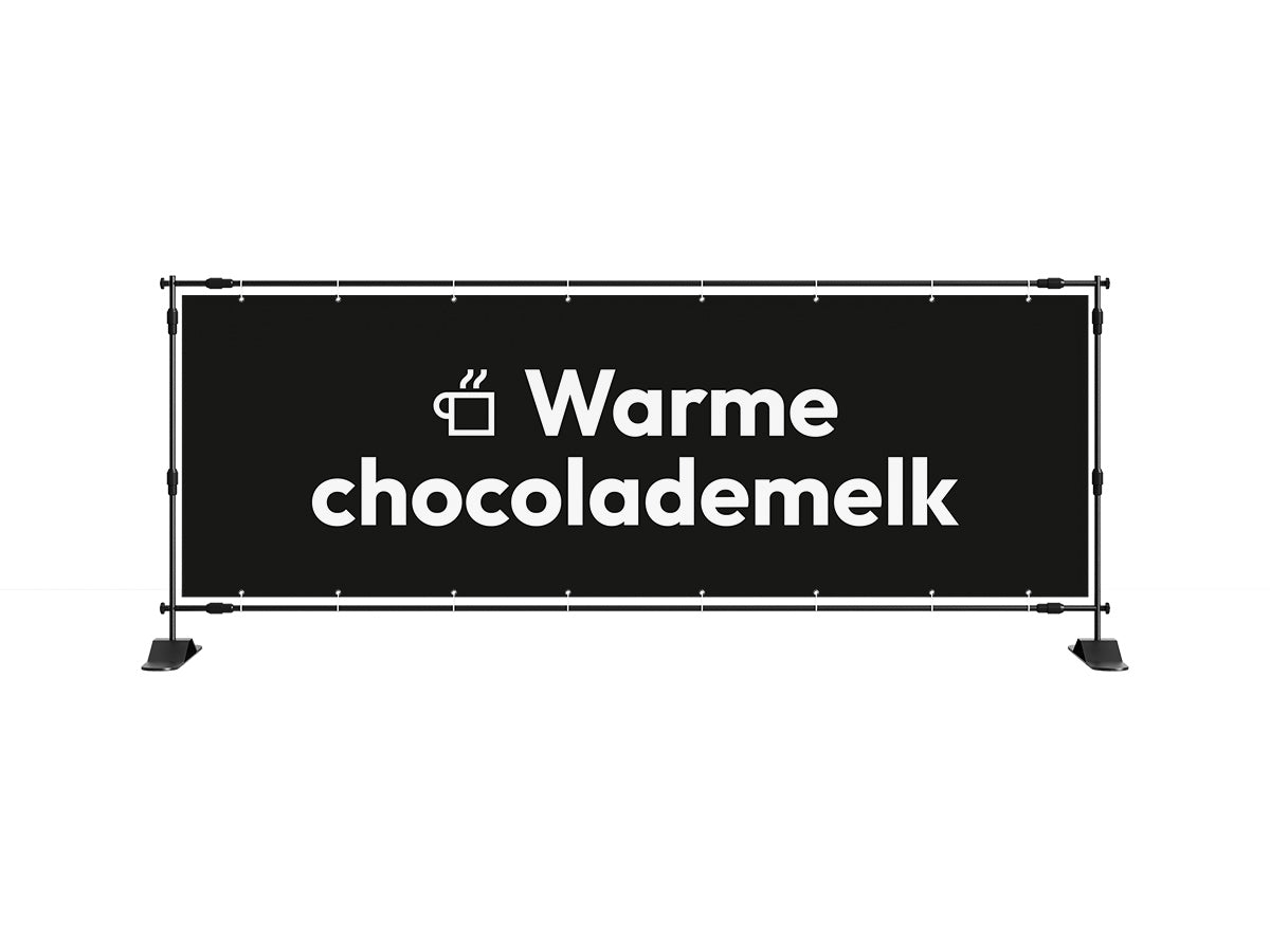 Warme chocolademelk spandoek 1 (8 kleuren) - eventspandoek.nl